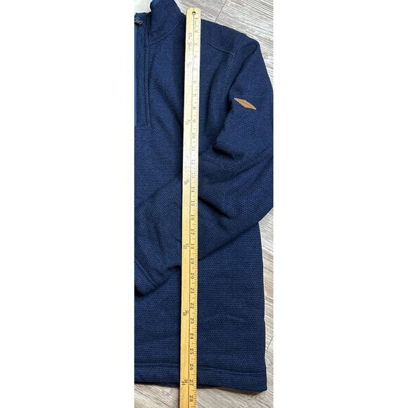 Mens Orvis 1/4 Sweater Navy Blue Fleece Lined size Medium - Picture 2 of 10